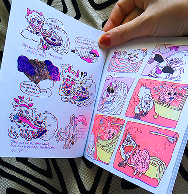 Blueberry Kissies Comic Risograph