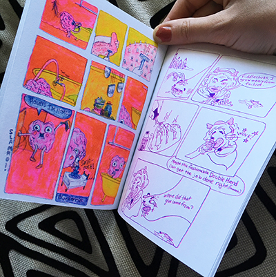 Blueberry Kissies Comic Risograph